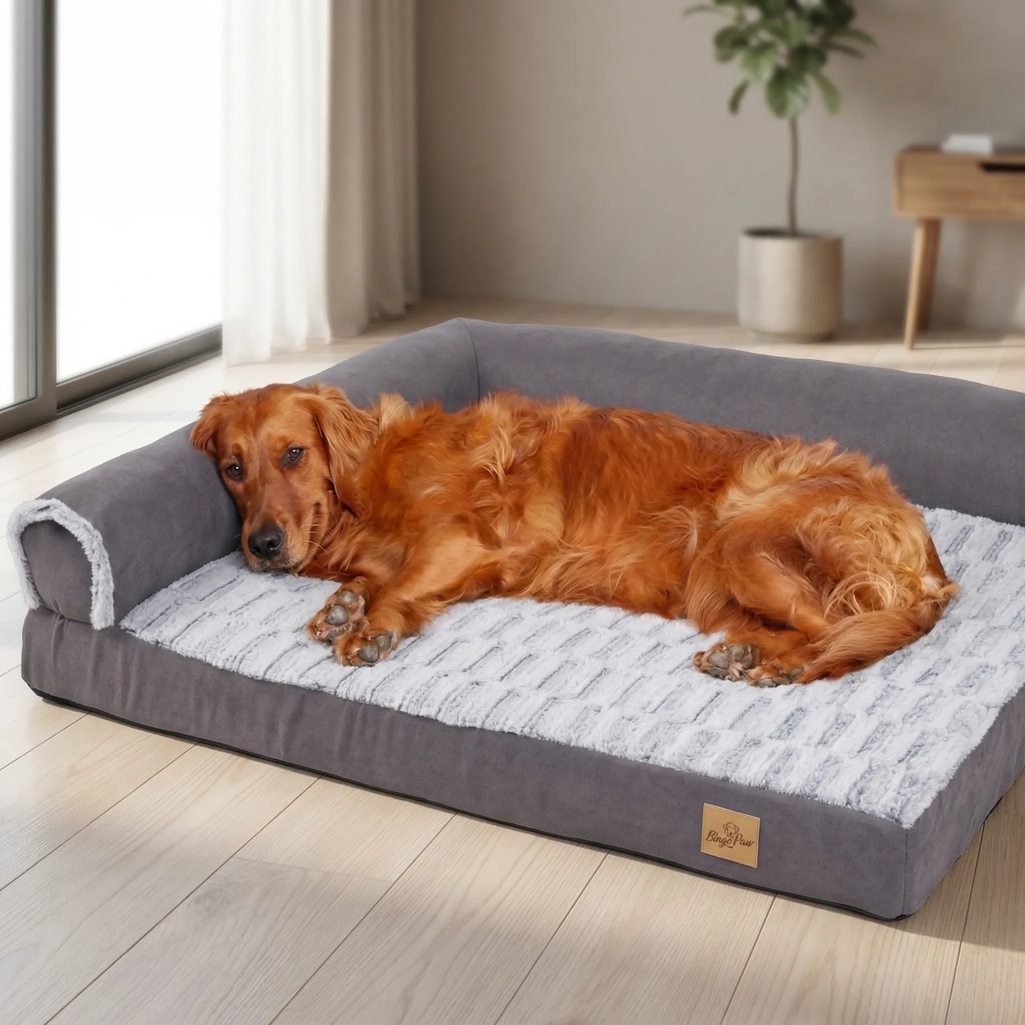 Nordspur | Barkrest L-Shaped Orthopedic Dog Sofa Bed