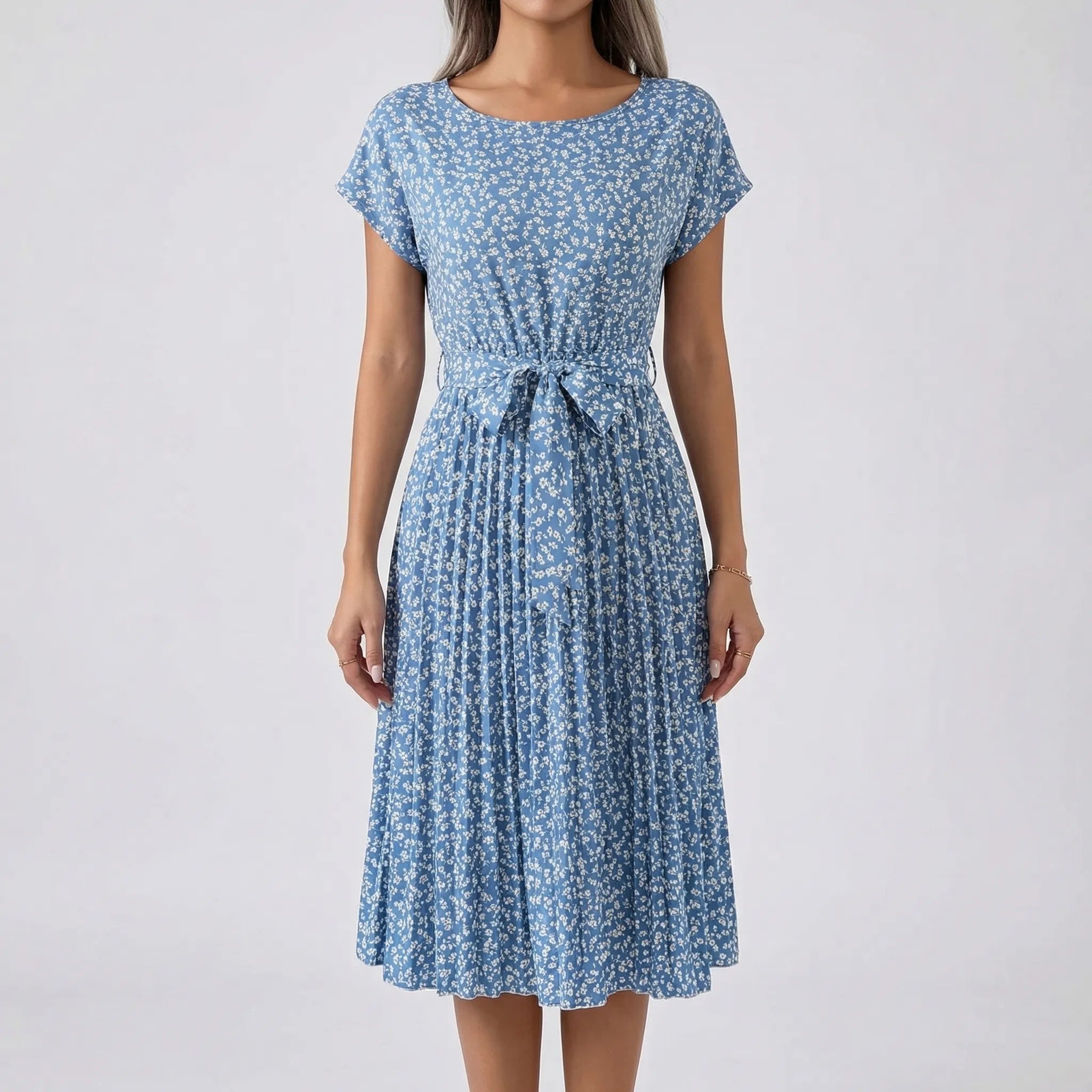 Nordspur | Blosswyn Floral Print Pleated Midi Dress