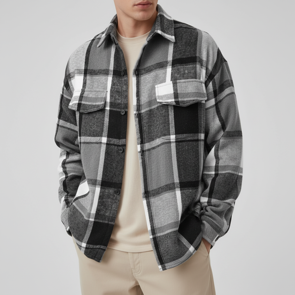 Nordspur | Brushed Plaid Button Shirt