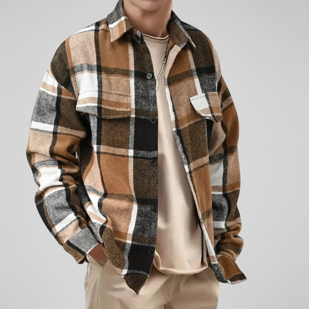 Nordspur | Brushed Plaid Button Shirt