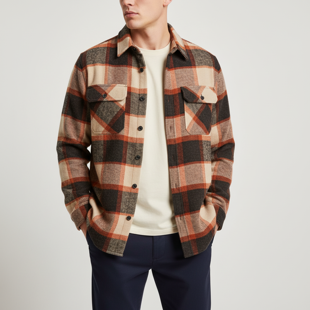Nordspur | Brushed Plaid Button Shirt
