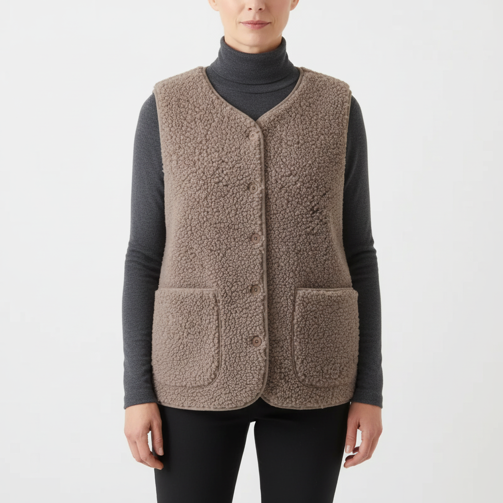 Nordspur | Button Front Sherpa Vest