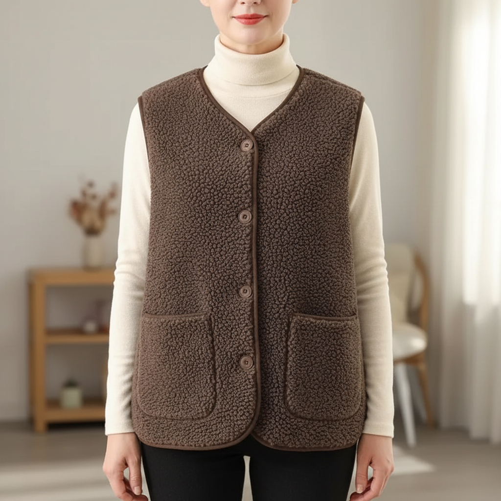 Nordspur | Button Front Sherpa Vest