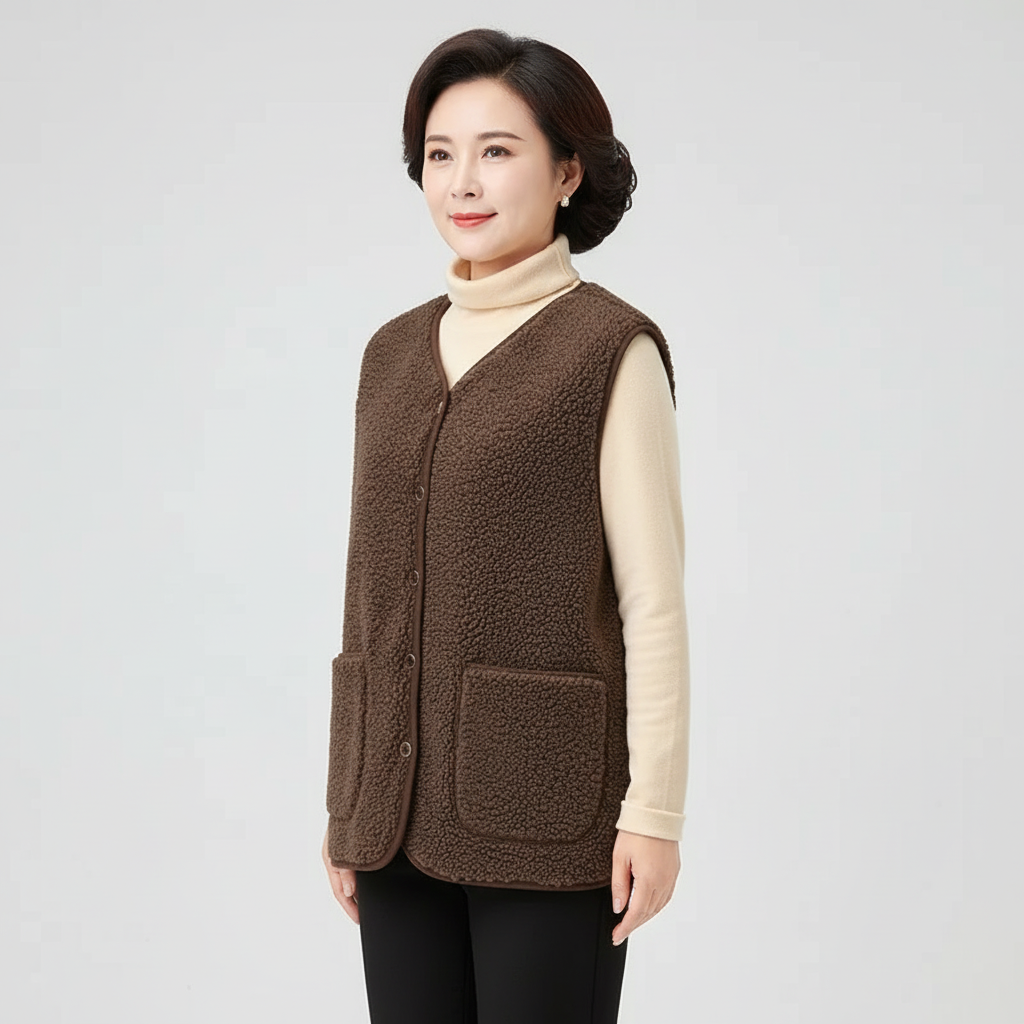 Nordspur | Button Front Sherpa Vest