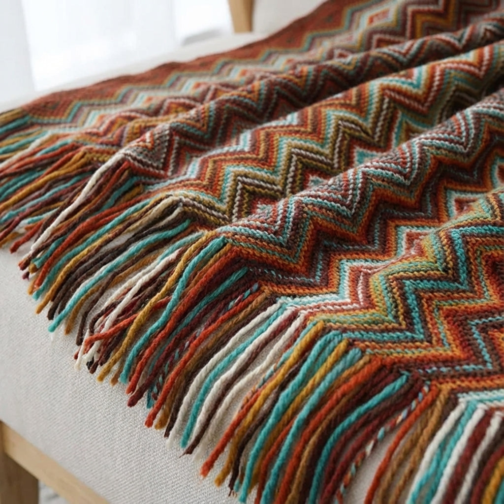 Nordspur | CasaVello Colorful Knit Throw Blanket