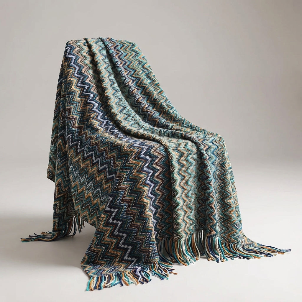 Nordspur | CasaVello Colorful Knit Throw Blanket
