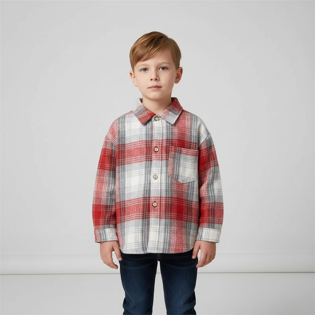 Nordspur | Children Long Sleeve Flannel Shirt