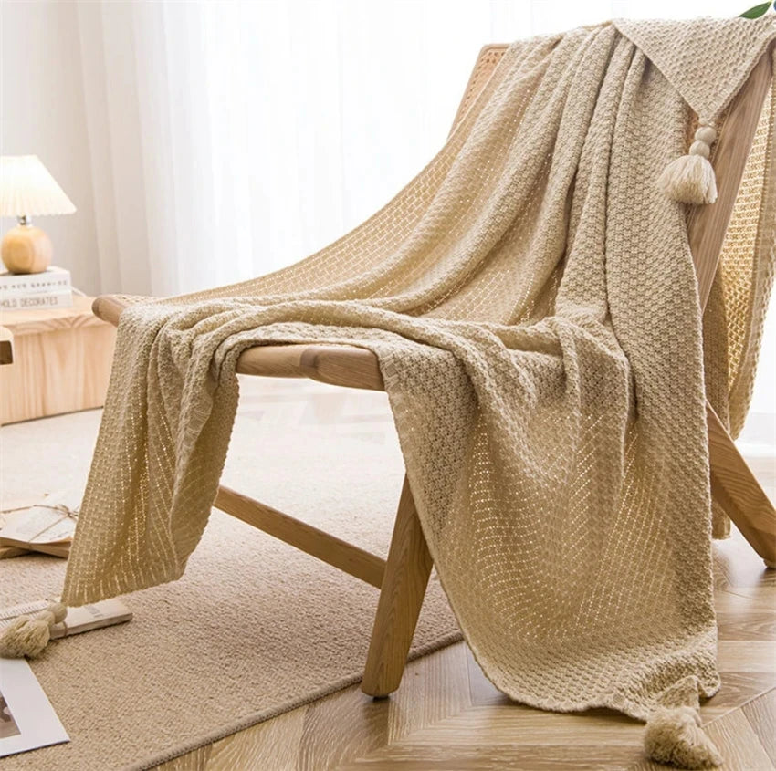 Nordspur | Chunky Knit Tassel Throw