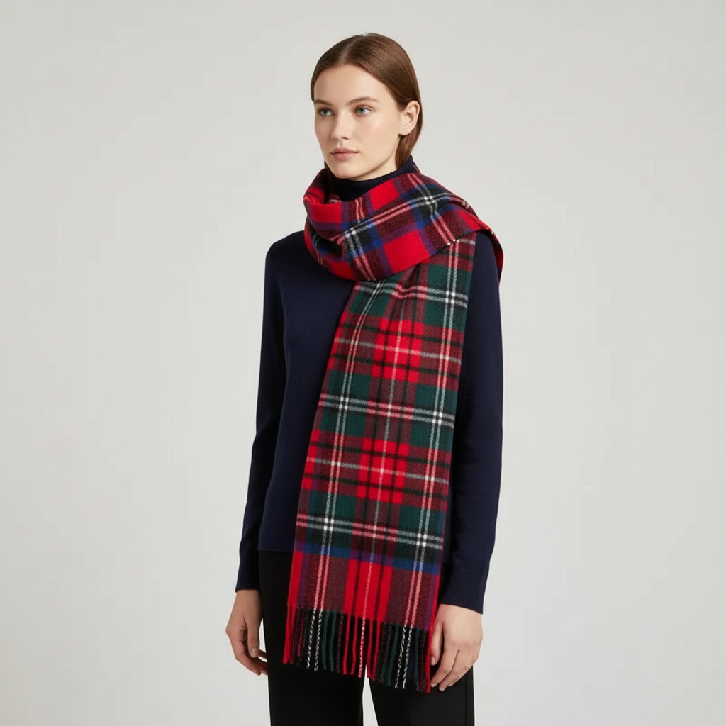 Nordspur | Classic Checkered Wool Feel Scarf