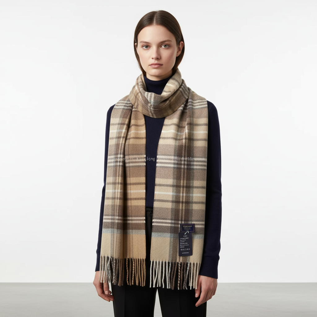 Nordspur | Classic Checkered Wool Feel Scarf