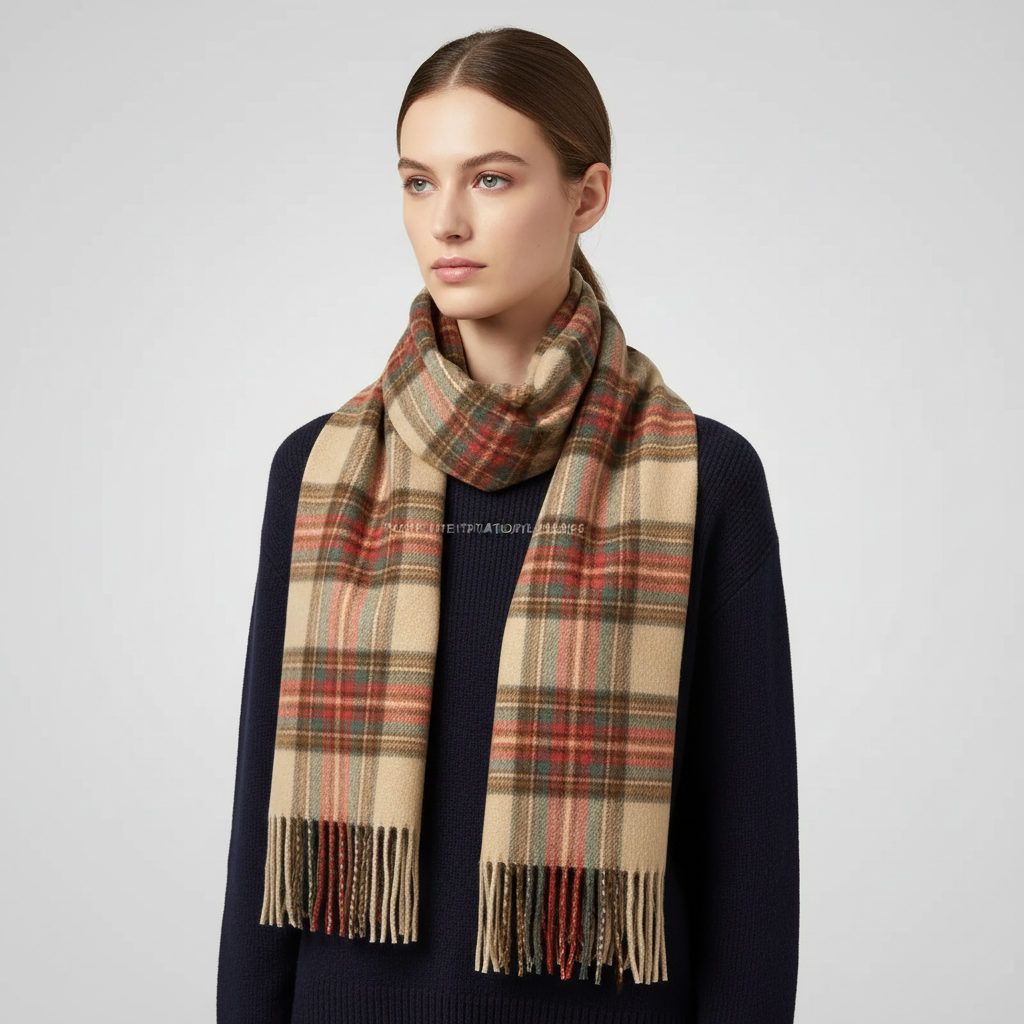 Nordspur | Classic Checkered Wool Feel Scarf