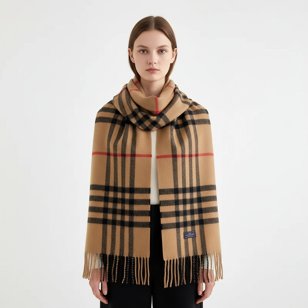 Nordspur | Classic Checkered Wool Feel Scarf