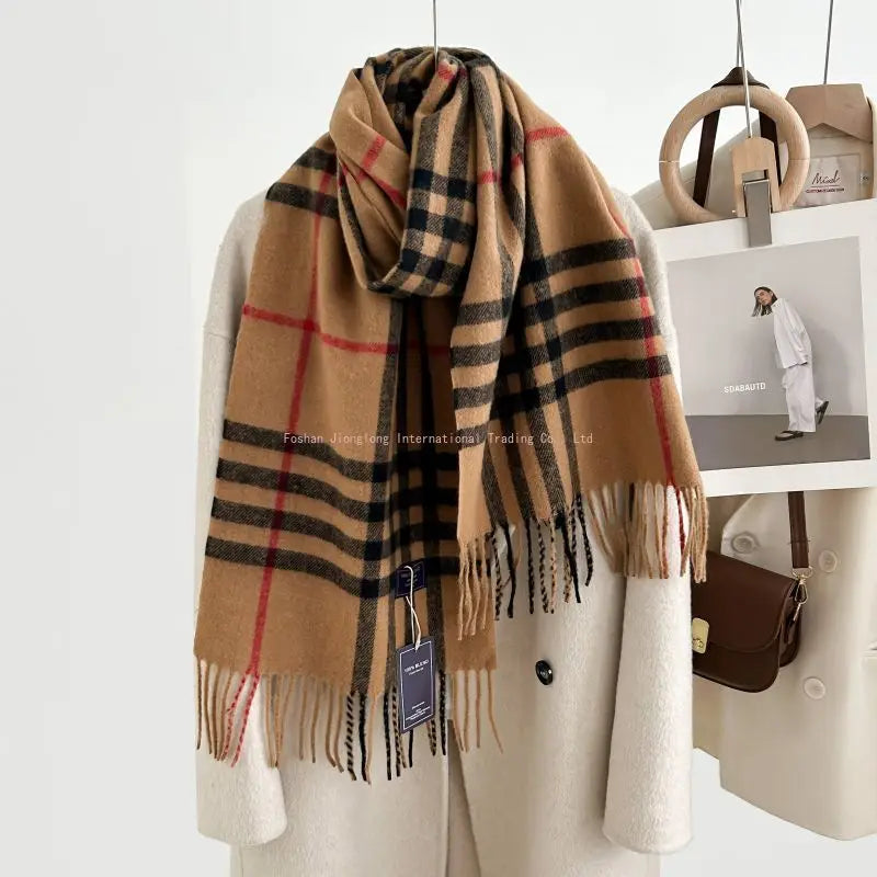 Nordspur | Classic Checkered Wool Feel Scarf