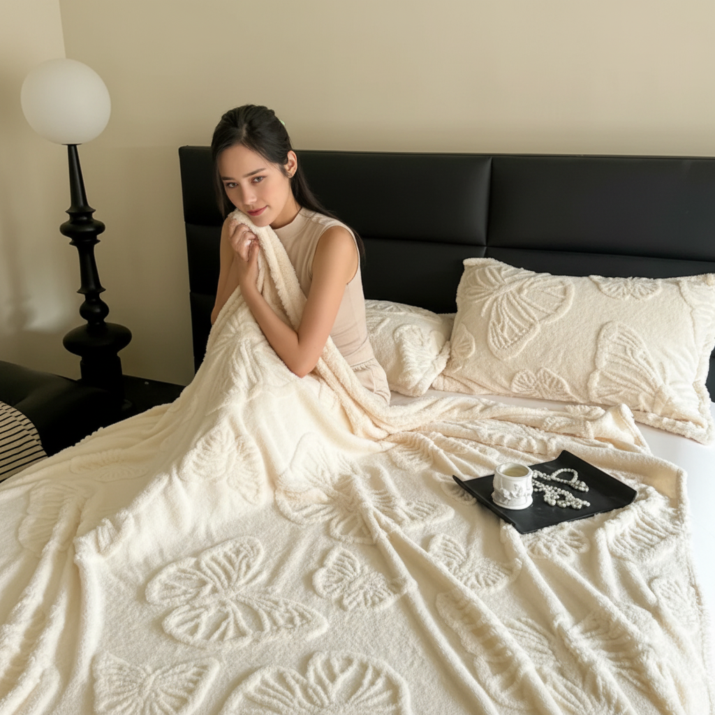 Nordspur | Coral Fleece Knit Blanket