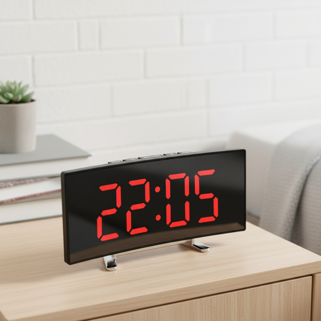 Nordspur | CurvoGlow Curved LED Alarm Clock