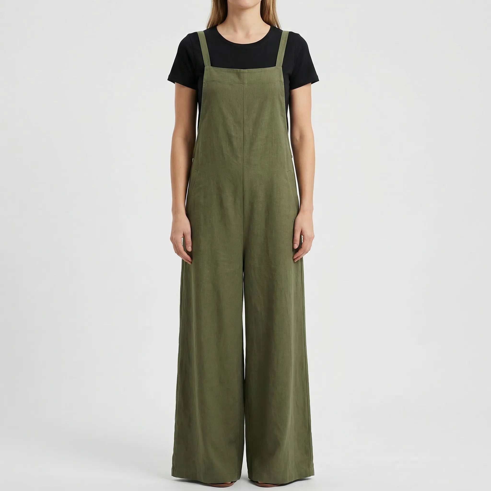 Nordspur | Dungarella Sleeveless Wide-Leg Dungaree Jumpsuit