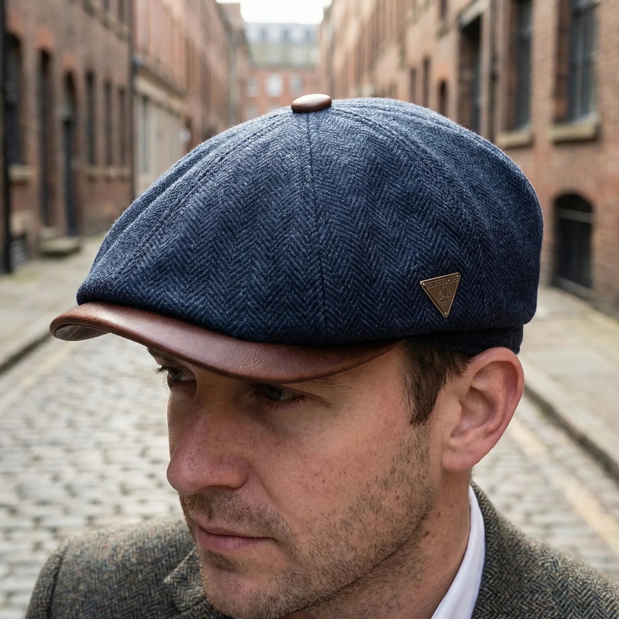 Nordspur | Flatsworth British-Style Herringbone Flat Cap