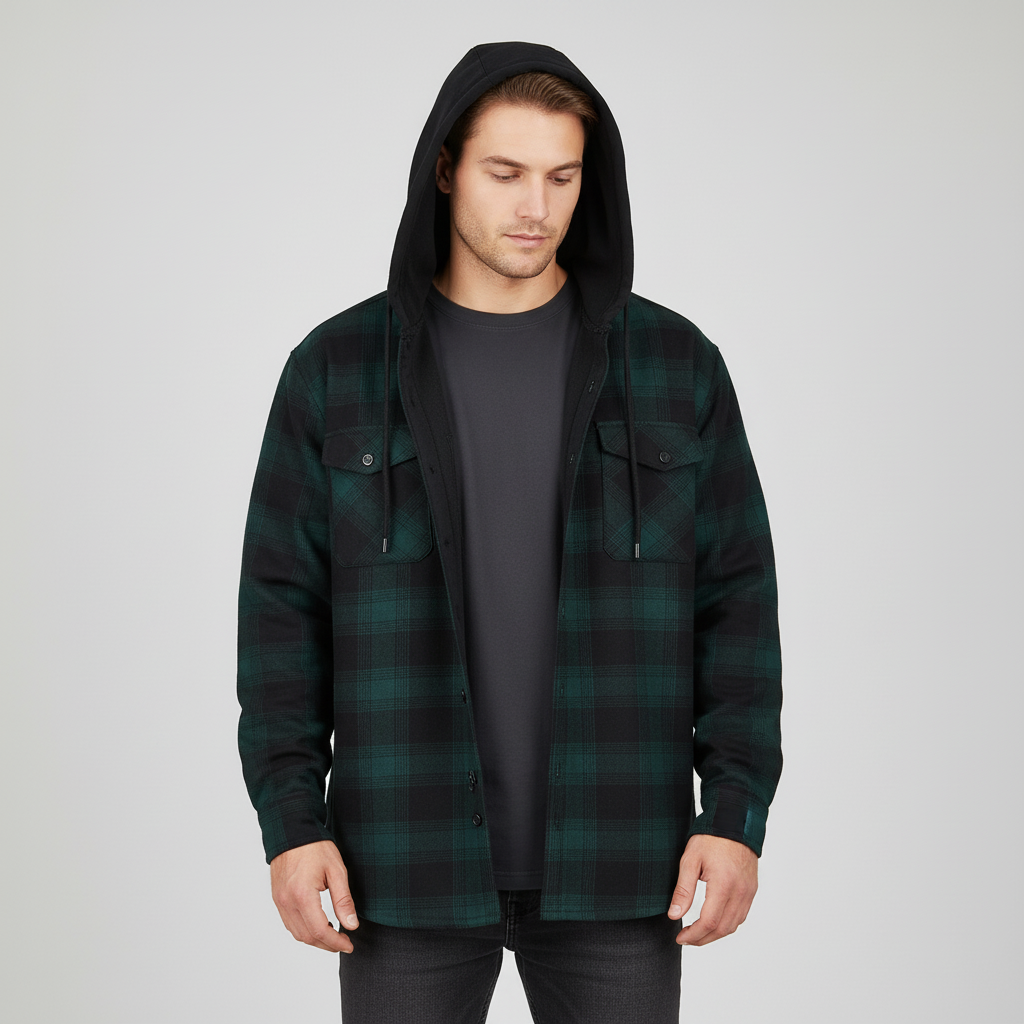 Nordspur | Fleece Lined Hooded Shirt