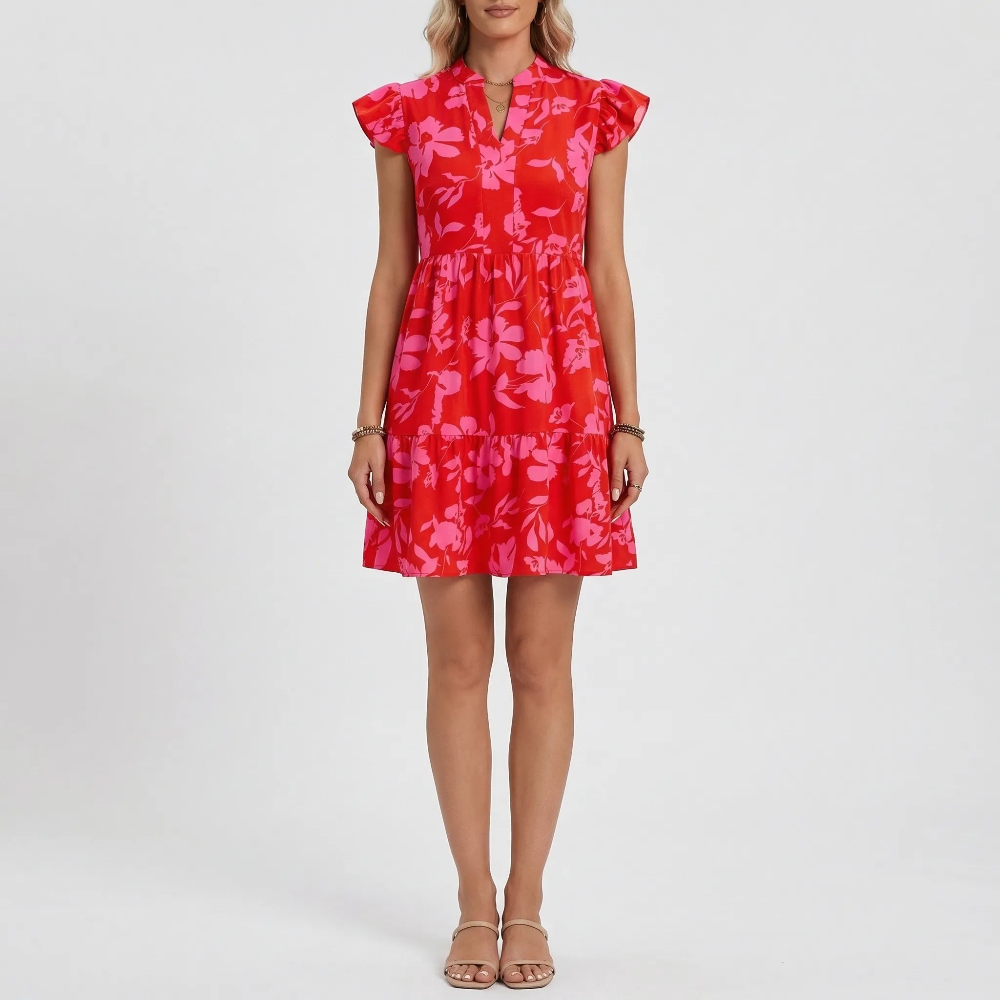 Nordspur | Floresca Floral Print Tiered Mini Dress