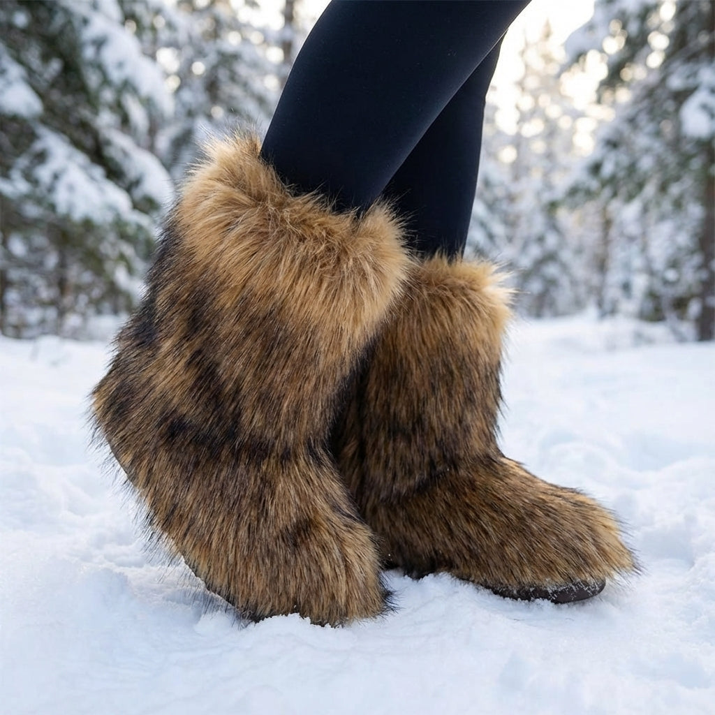 Nordspur | Furrique Mid Calf Fluffy Boots
