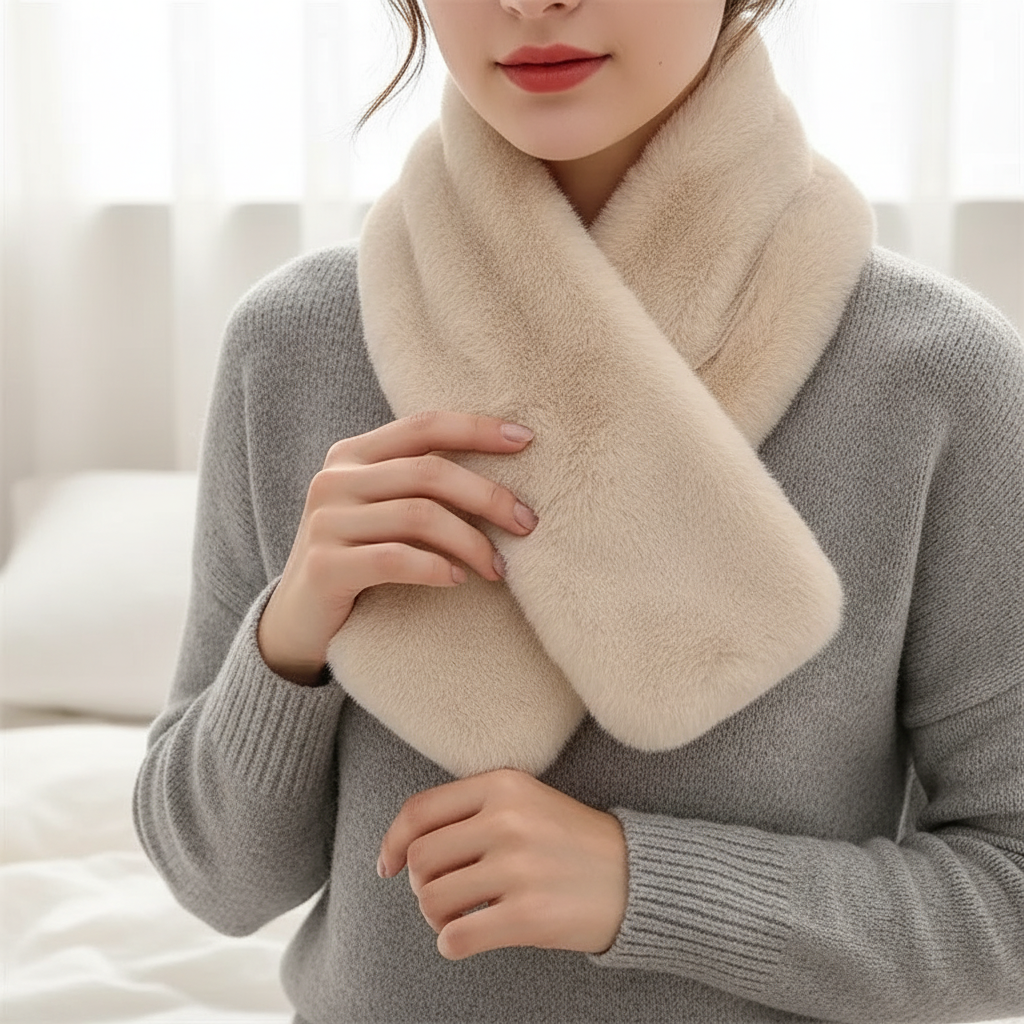 Nordspur | Knit Faux Rabbit Fur Scarf