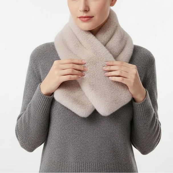 Nordspur | Knit Faux Rabbit Fur Scarf