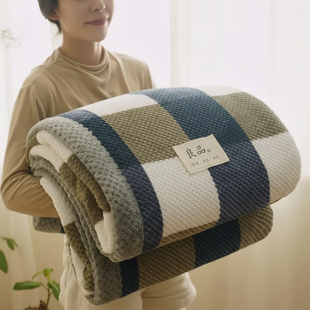 Nordspur | Knitted Chenille Throw Blanket