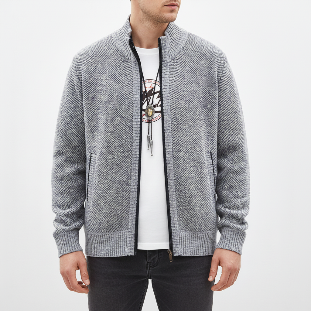 Nordspur | Knitted Zip Front Cardigan