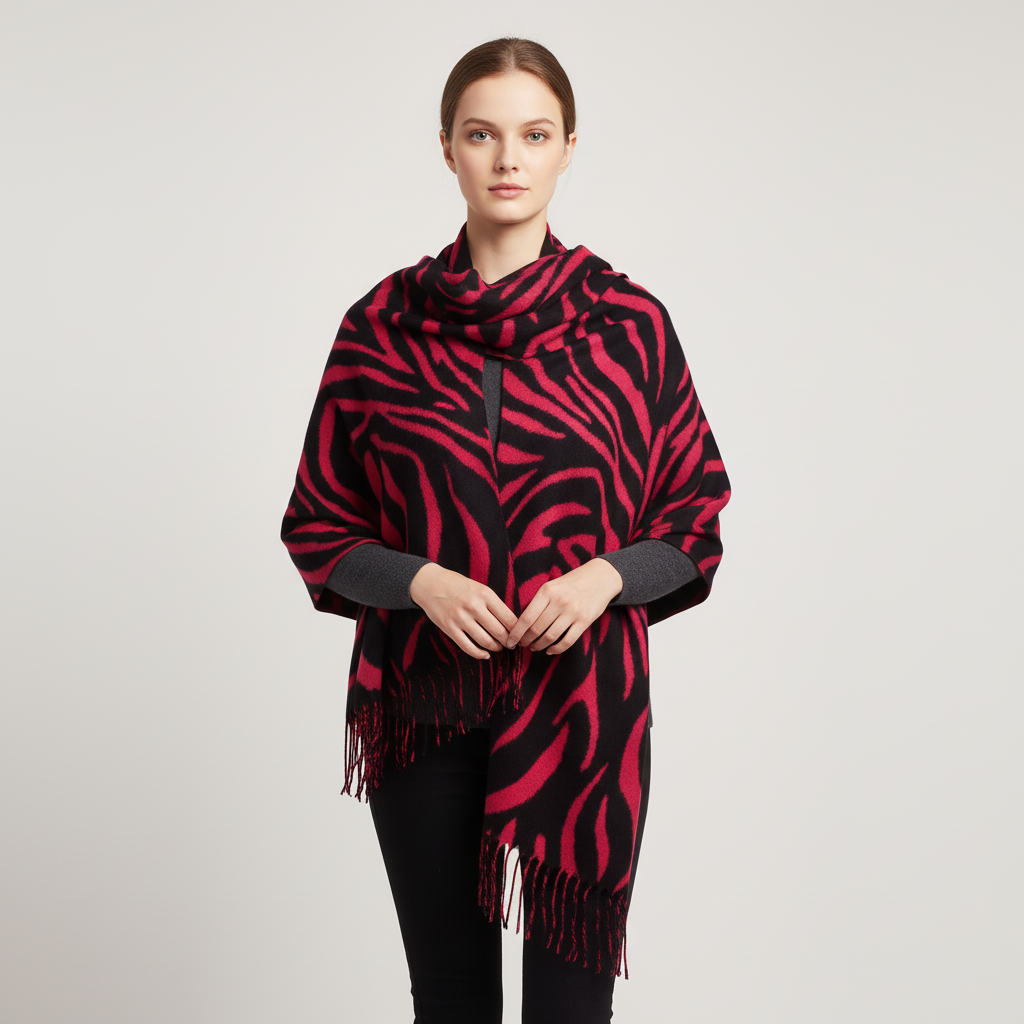 Nordspur | Leopard Print Winter Shawl