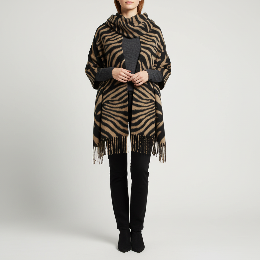 Nordspur | Leopard Print Winter Shawl