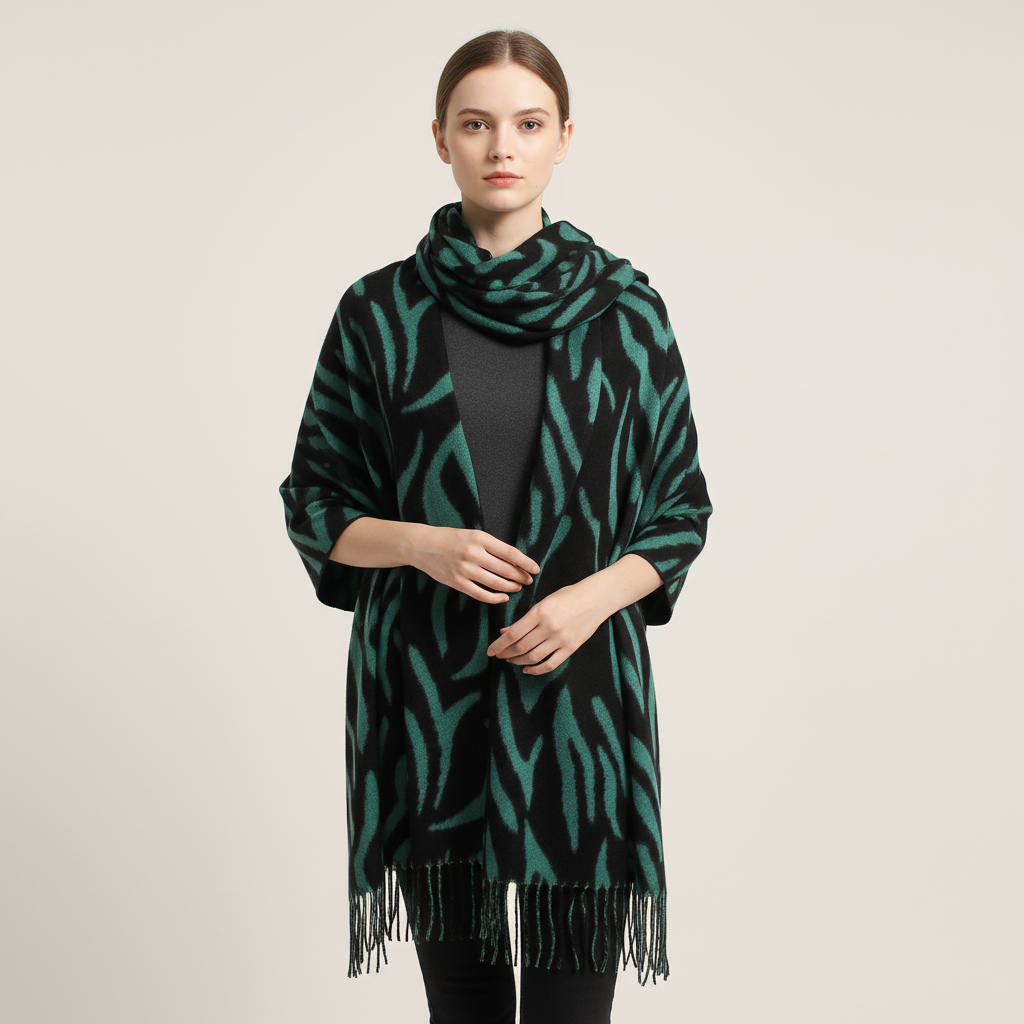Nordspur | Leopard Print Winter Shawl