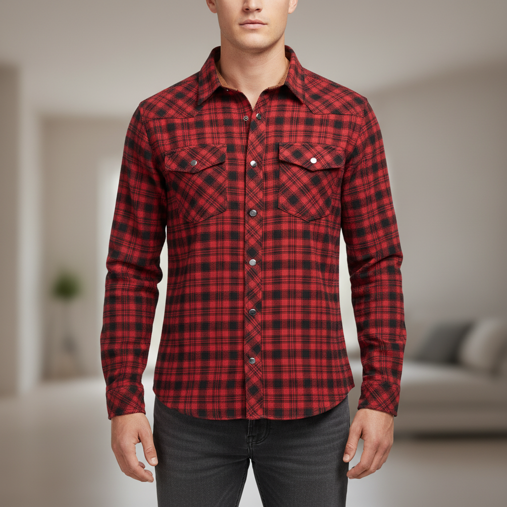 Nordspur | Long Sleeve Plaid Flannel Shirt