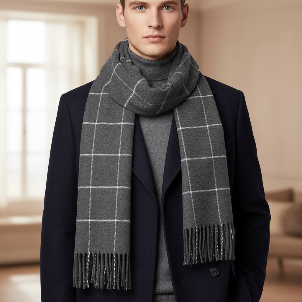 Nordspur | Men's Long Plaid Scarf