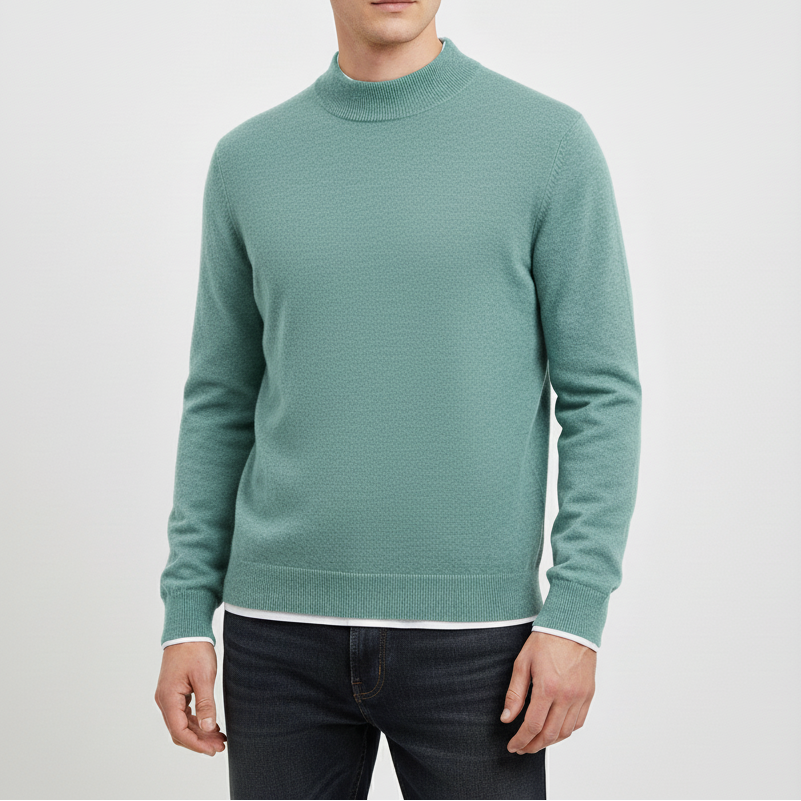 Nordspur | Men Wool Mock Neck Pullover