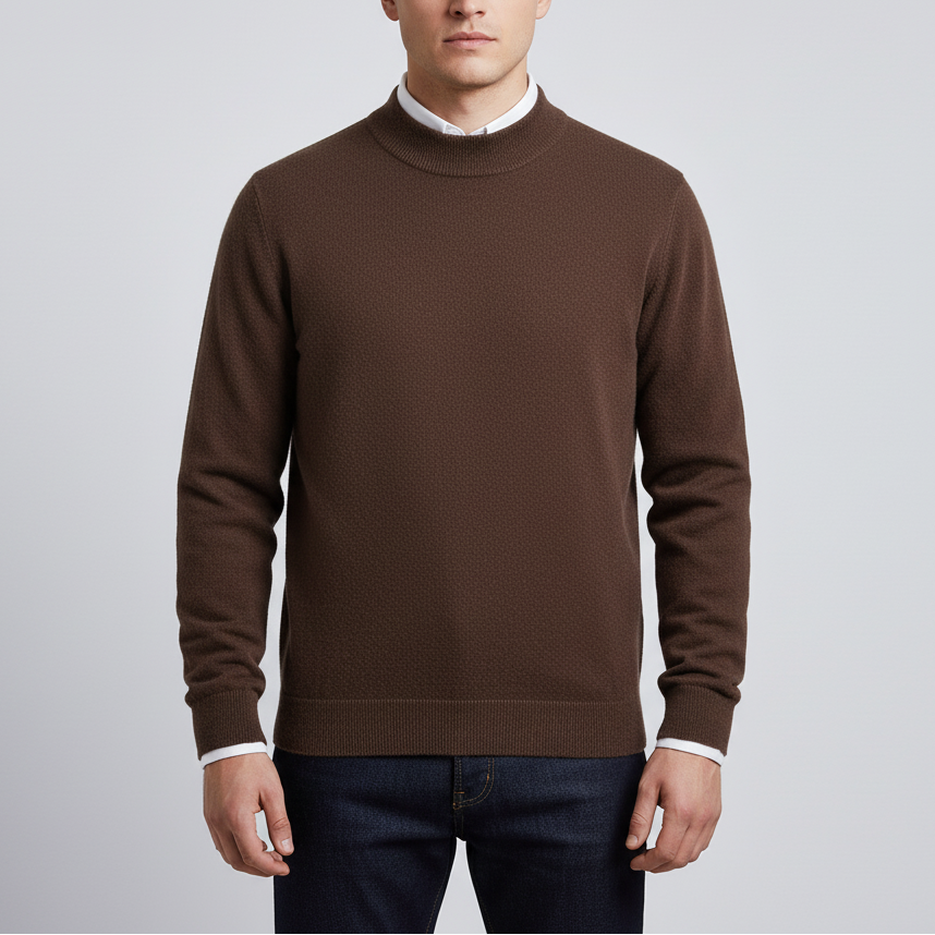 Nordspur | Men Wool Mock Neck Pullover