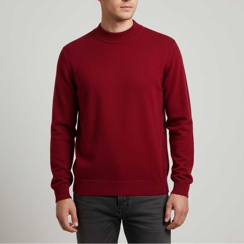 Nordspur | Men Wool Mock Neck Pullover