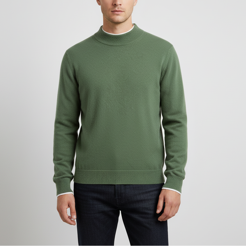 Nordspur | Men Wool Mock Neck Pullover