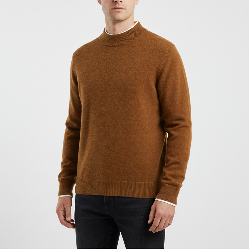 Nordspur | Men Wool Mock Neck Pullover