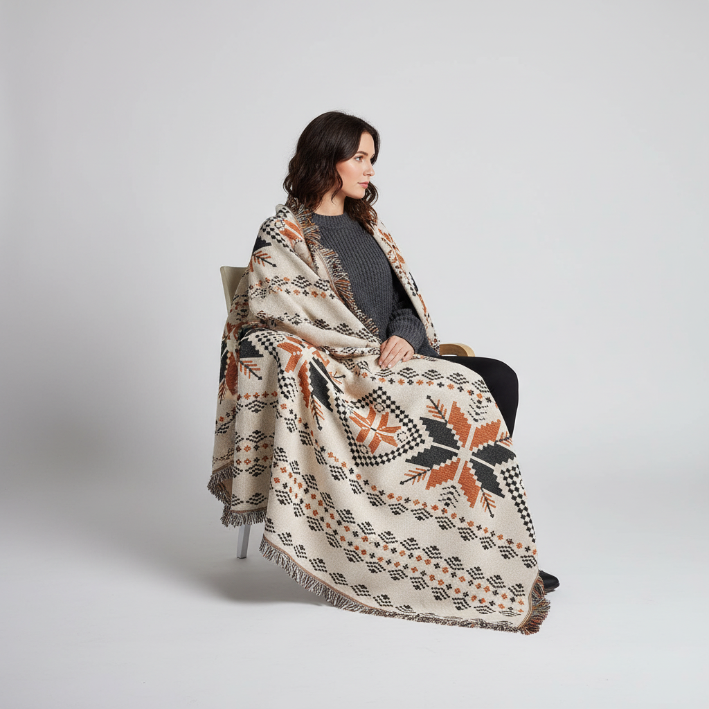 Nordspur | Oversized Woven Throw Blanket
