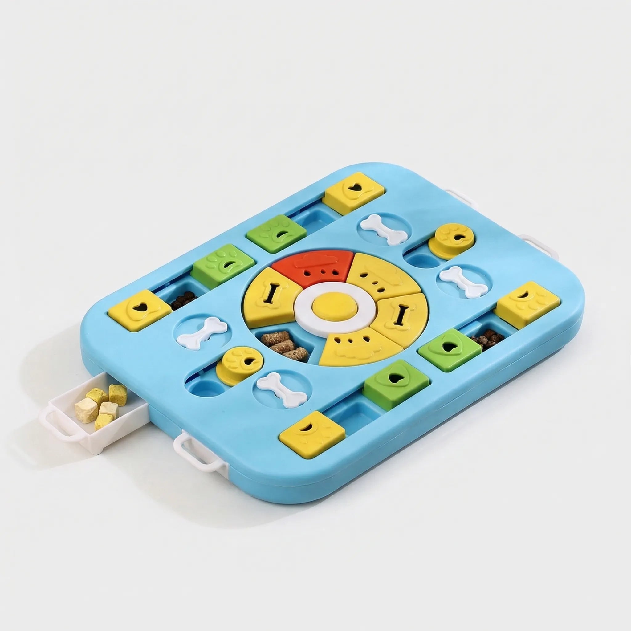 Hunde Intelligenzspielzeug Schiebe-Puzzle Brett für Leckerlis