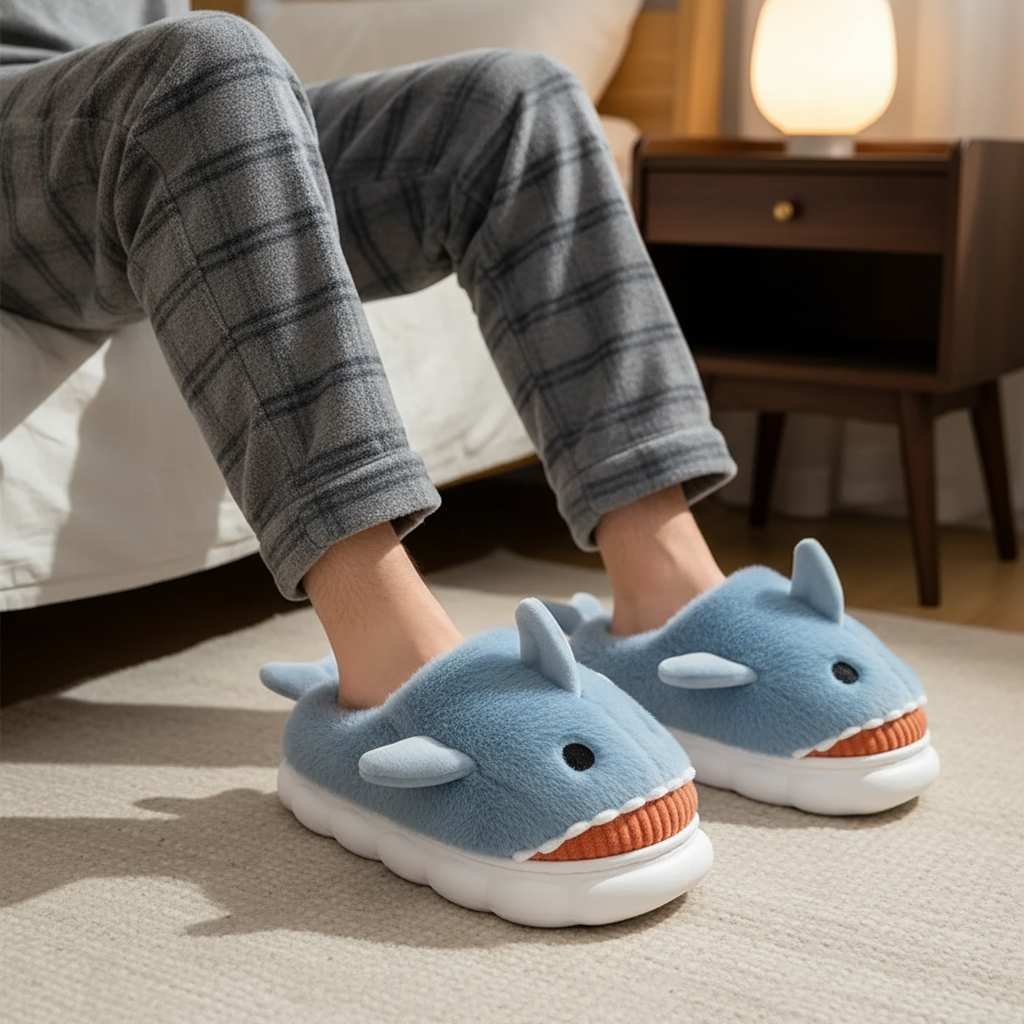 Nordspur | Plush Cartoon Shark Slippers