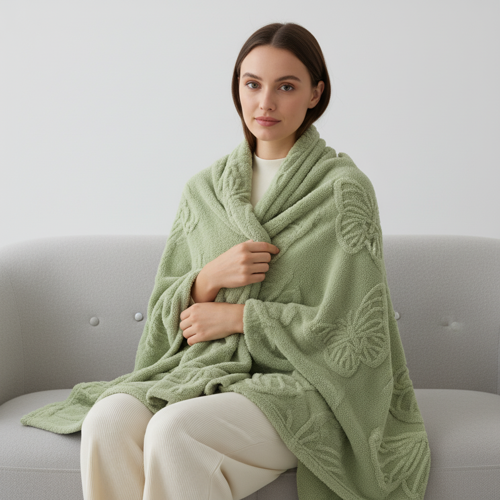 Nordspur | Plush Coral Fleece Throw