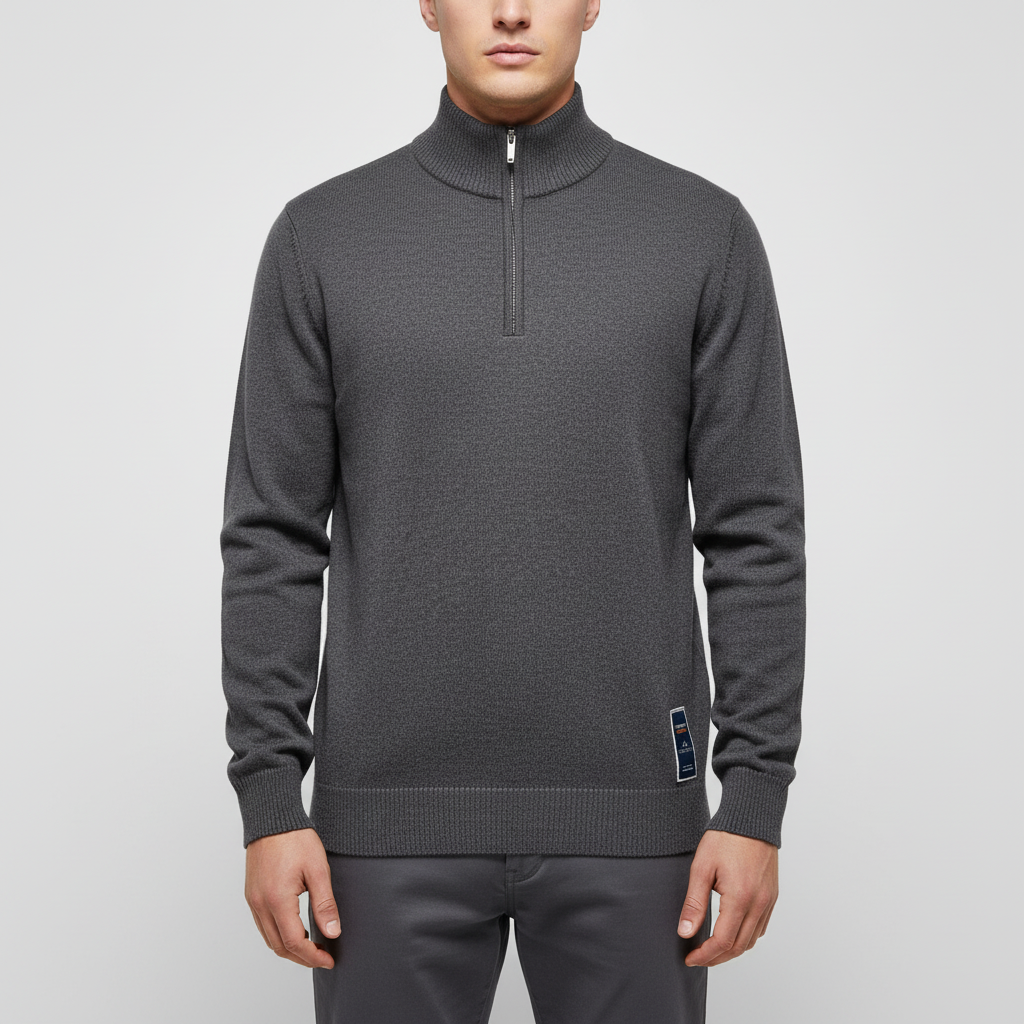 Nordspur | Quarter Zip Cotton Sweater