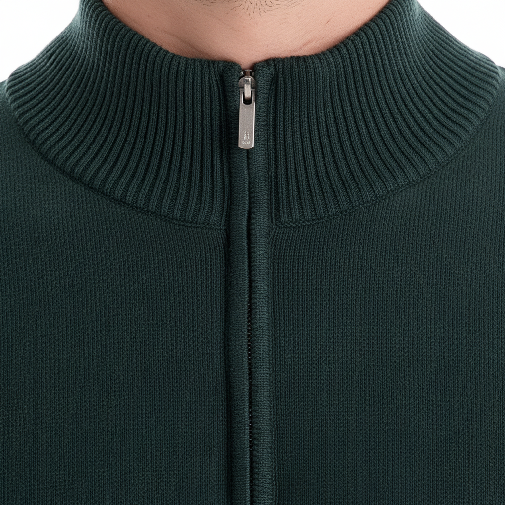 Nordspur | Quarter Zip Cotton Sweater
