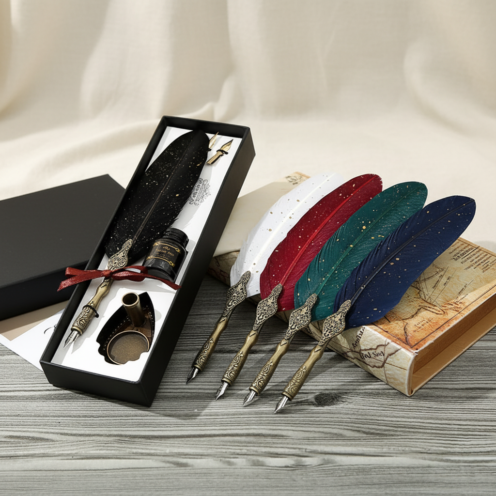 Nordspur | Quillora Vintage Style Feather Pen Set