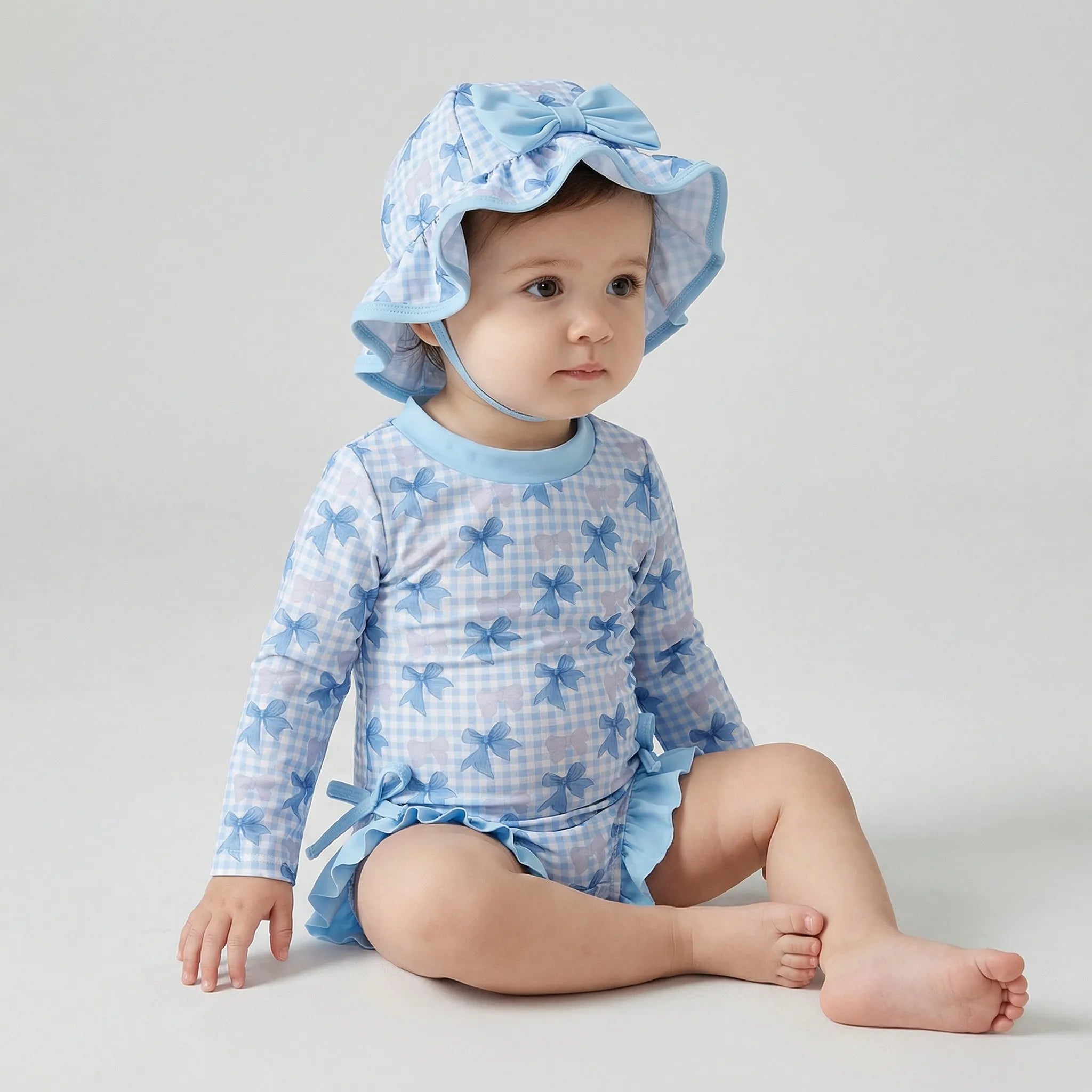 Nordspur | Rosabow Long Sleeve Toddler Swimsuit