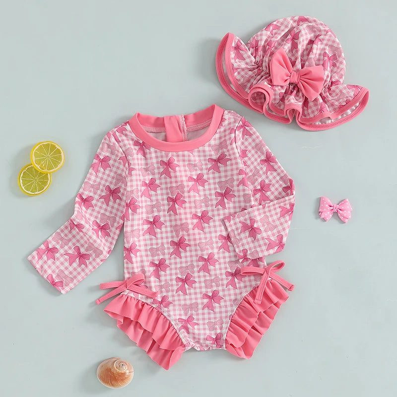 Nordspur | Rosabow Long Sleeve Toddler Swimsuit