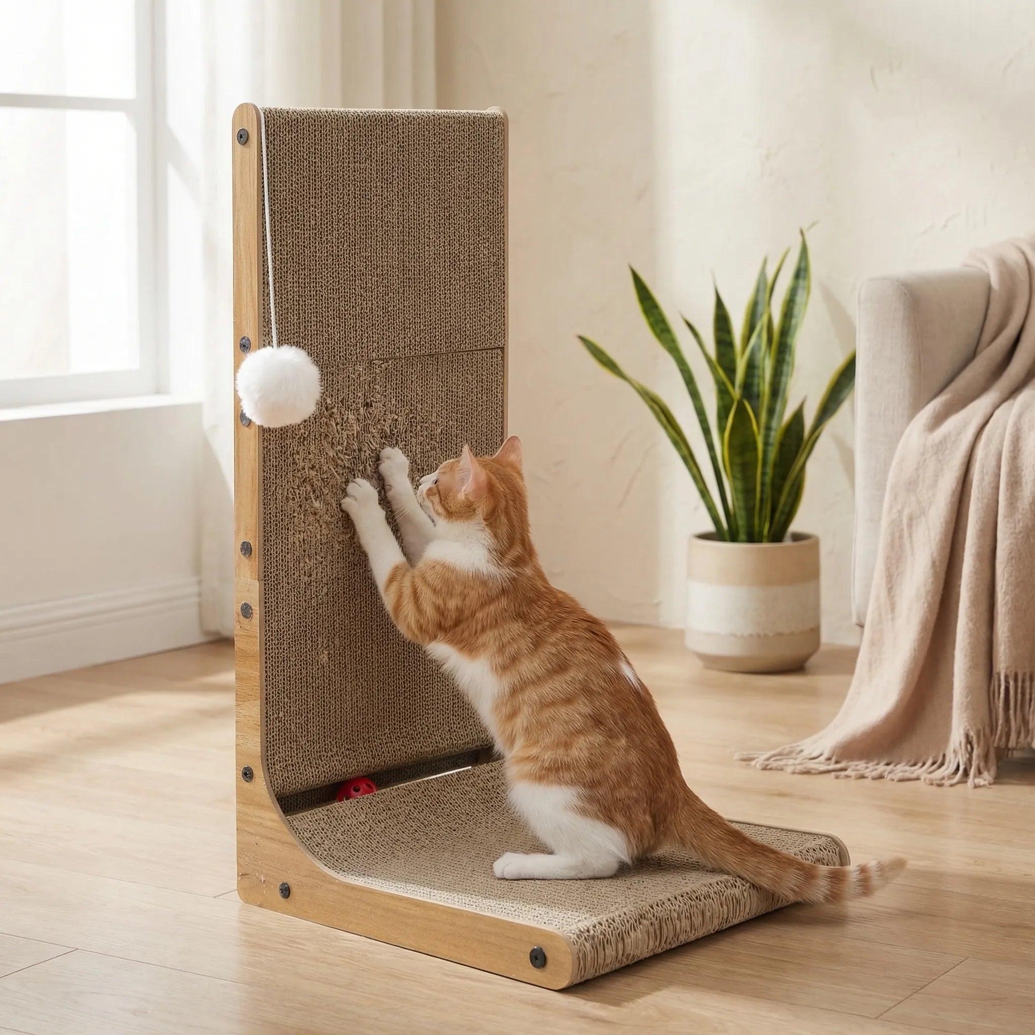 Nordspur | Scratchlyn L-Shaped Wall-Leaning Cat Scratcher