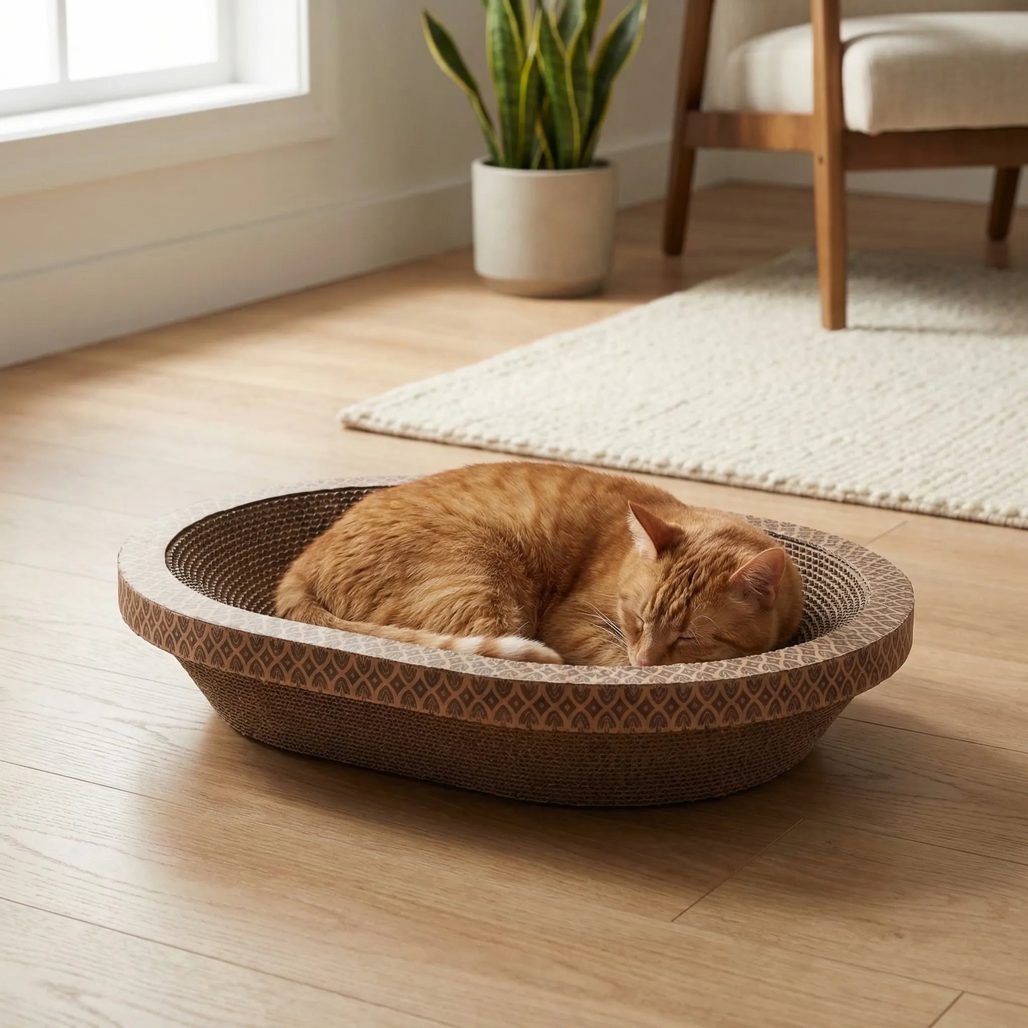 Nordspur | Scratchoval Oval Corrugated Cat Scratcher Bed