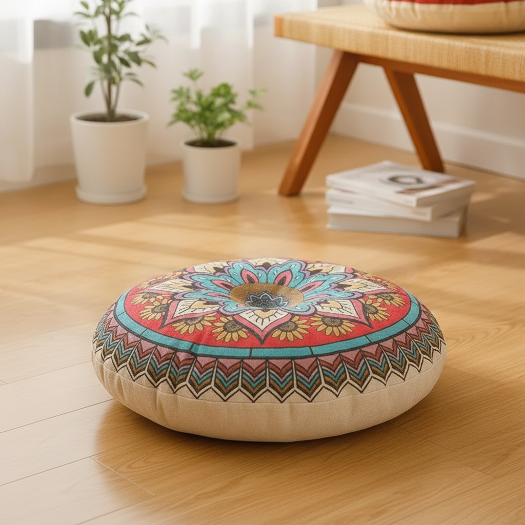 Nordspur | Solivra Round Bohemian Floor Cushion